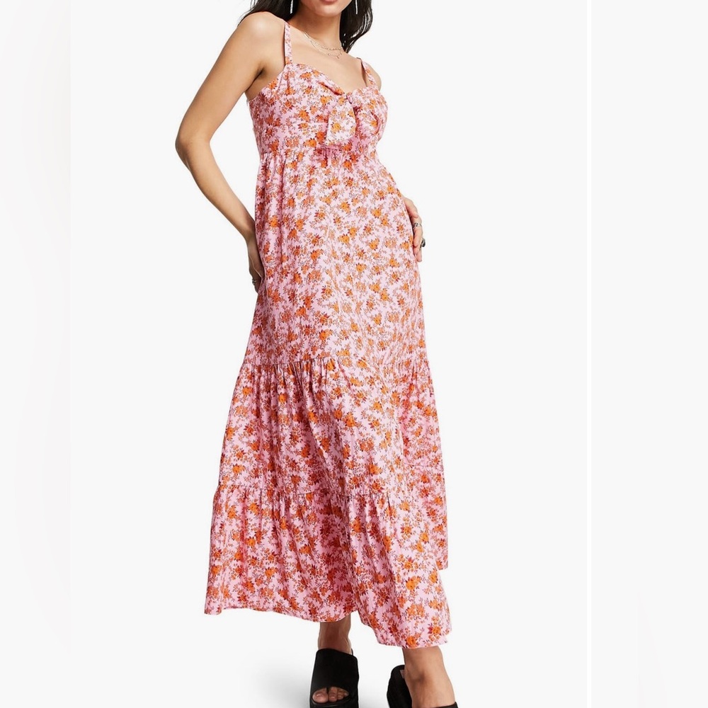 Pink Floral Maxi Dressss